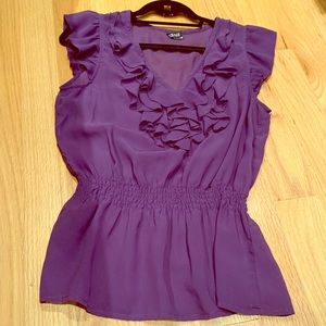 Purple ruffle blouse from Divided by H&M